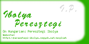 ibolya peresztegi business card